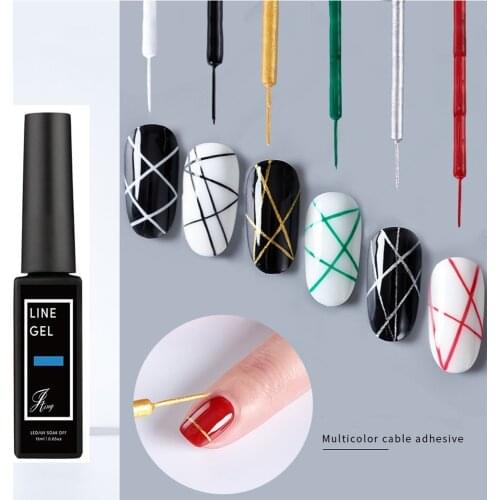 1Bottle-15ml Nail Art Line Polish Drawing Gel Kit For Painting Acrylic Nails DIY Draw Polish Liner Spider UV Painting Gel 501(2)