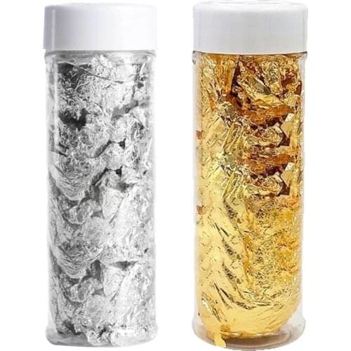 2g Edible Gold Leaf Foil Cooking Drink Food Dessert Dining Decoration Gilding Cream Safety Cake P7W7
