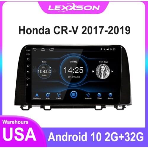 2G+16G DSP Android 10.0 Car Radio for Honda CRV 2017 2018 2019 Multimedia 1080P Mirror Link RDS FM AM GPS Navigation IPS Screen