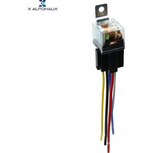 X Autohaux DC 12V 80A SPDT Automotive Car Relay 5 Pin 5 Wires W/Harness Socket Plug