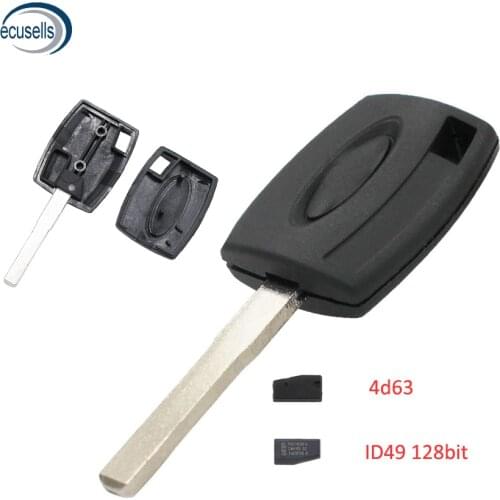 Transponder Car Key Shell for Ford Focus with 4D63 chip 49 Chip 128bits