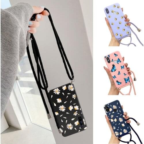 Butterfly Case For Samsung galaxy A10 A50 A30S A40 A70 A71 A51 A21S A31 A12 A32 A42 A52 A72 S21 S20 FE Lanyard Cover