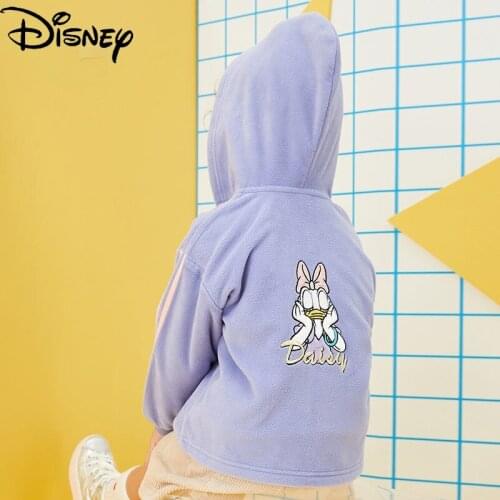 Disney Mickey Mouse Childrens Polar Fleece Jacket Autumn and Winter Outing Warm Childrens Hooded Top Autumn