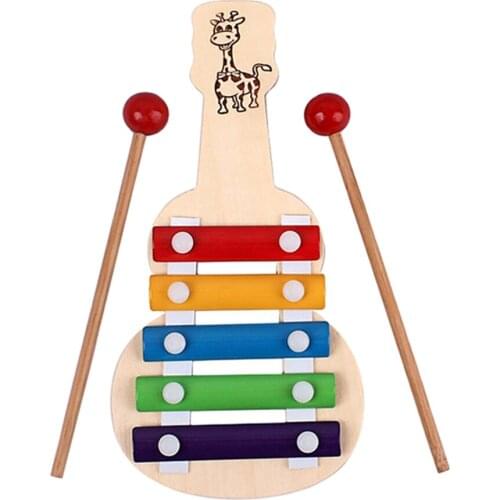 Baby Kids Educational 5 tone Xylophone Musical Toy Wooden Developmental Learning