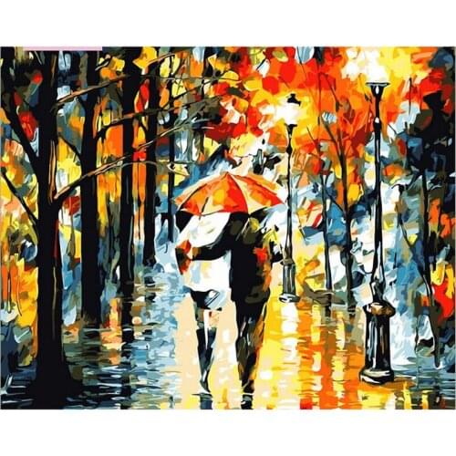 Night Street Scenery Paint By Numbers for Adults Children HandPainted Oil Painting Home Decor Painting By Numbers Kits