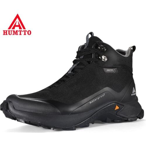 HUMTTO Platform Boots for Men Male Winter Rubber Work Safety Mens Ankle Boots Black Tactical Sneakers Designer Hiking Shoes Man