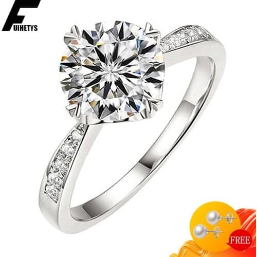 Bali Jelry Trendy Silver 925 Women Ring Round Zircon Gemstone Finger Open Rings Jewerly for Wedding Engagement Gift Accessories