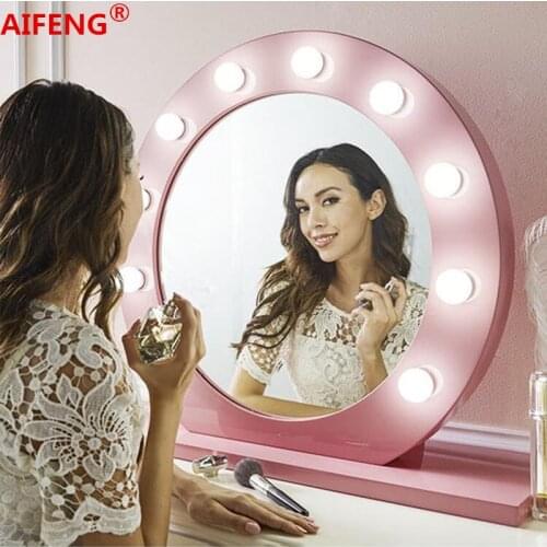 AIFENG 10W Makeup Mirror Vanity LED Light Bulbs Kit for Dressing Table with Dimmer Power Supply Plug in,NO Mirror,AC 100-240V