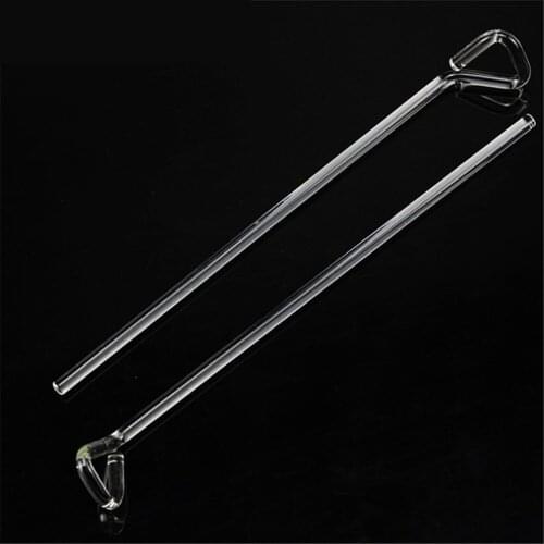 2 Pcs Laboratory Lab Glass Triangle-headed Cell Spreader 20cm long