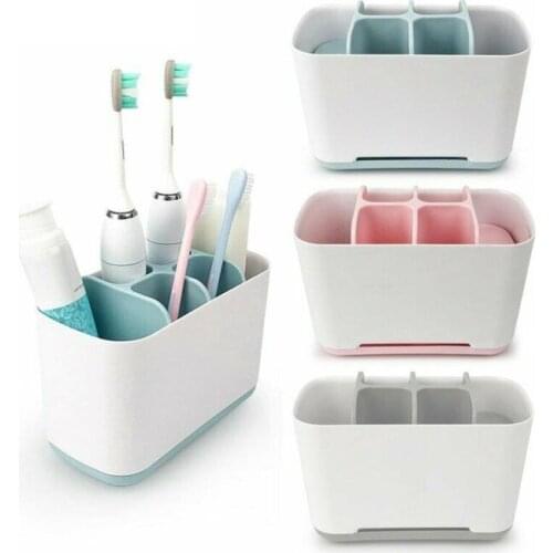 Multi function Toothbrush Holder Bathroom Storage Box Shaving Makeup Brush Electric TeethBrush Toothpaste Holder Organizer Stand