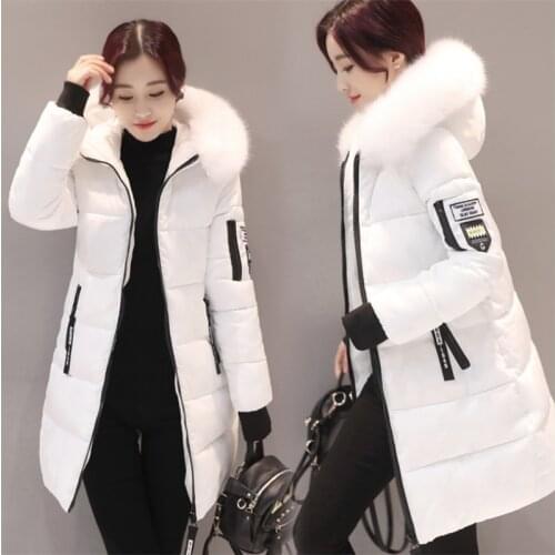 Parka Women 2021 Winter Coats Long Cotton Casual Fur Hooded Jackets Women Thick Warm Winter Parkas Female Overcoat Coat