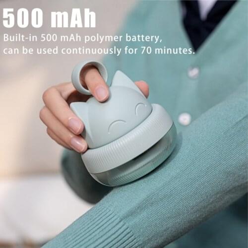 Portable Electric Mini- Lint Remover Mini Cat-Shape Convenient USB Hair Ball Trimmer Clothes Electric Hair Clipper Razor