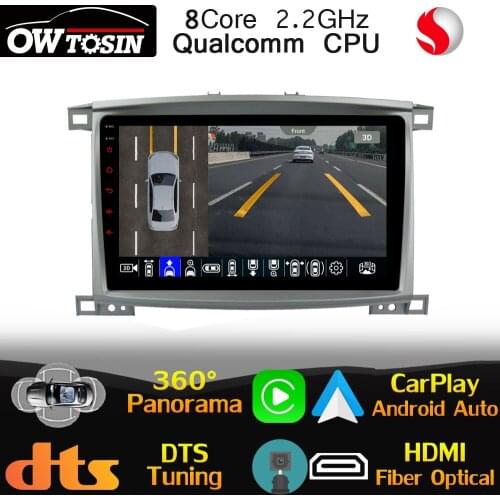 Qualcomm CPU Android For Toyota Land Cruiser LC 100 2002-2007 Car Radio GPS CarPlay Auto 360 Panoramic HIFI DSP Head Unit HDMI