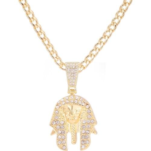 Sphinx Egyptian Pharaoh Pendant Necklace Accessories for Men Women Two Colors Religious Faith Egypt Ethnic Vintage Jewelry Gift