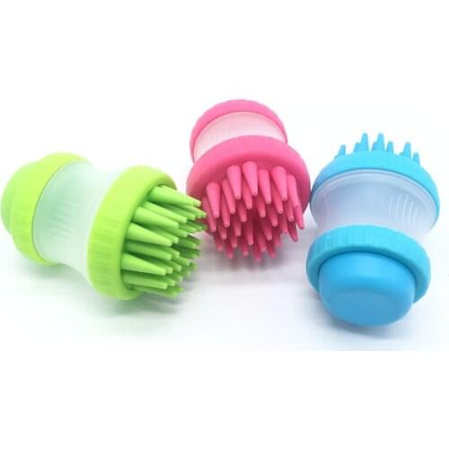 Pet Shampoo Cleaning Dog Bath Brush Foot Wash Silicone Massage Decontamination Storage Grooming Brush SPA Beauty Comb