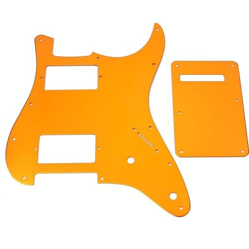 Alloy HH Pickguard Shield Backplate For ST Electric Guitar Parts Gold Yellow