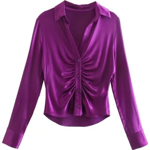 Женские атласные рубашки SLMDWOMAN China At AliExpress