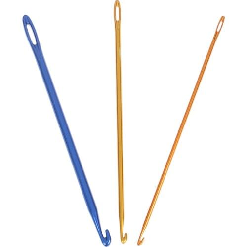 1/3pcs Afghan Tunisian Aluminium Crochet Hook Knitting Needle Hand Knit Tool With an Eye Knitting Sewing Needles Crochet Hooks