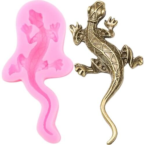 Lizard Silicone Moulds Sugarcraft Cake Decorating Tools Chocolate Fondant Mold Cupcake Topper Mould Candy Polymer Clay Molds