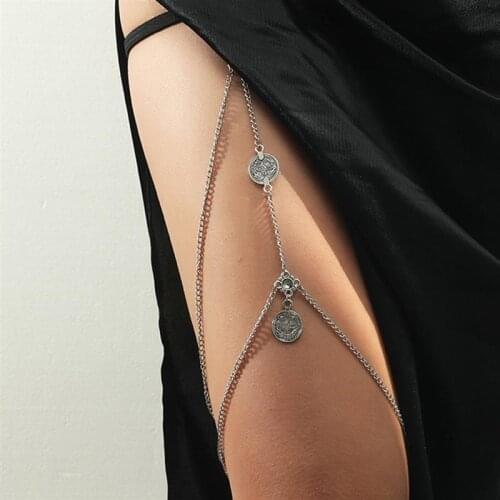 1pcs Sexy Thigh Chain Multi-layer Metal Chain Women Fashion Leg Chain Party Jewelry Leg Chain for Women Girls