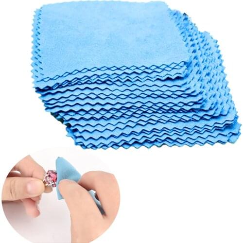 10pcs Jewelry Cleaning Polishing Cloth Silver Gold Platinu Jewellery Cleaning Tools Jewelry Cleaner