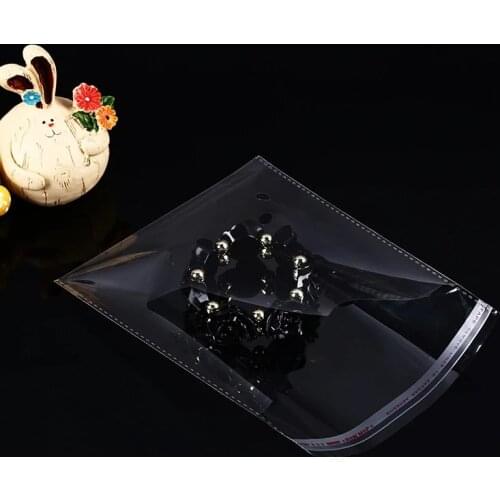 100pcs/lot 6 Size Transparent Self Adhesive Seal OPP Plastic Cellophane Bags Gifts Bag & Pouch Jewelry Packaging Bag