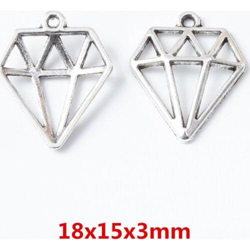 100 pieces of retro metal zinc alloy Hollow rhinestones pendant for DIY handmade jewelry necklace making 6716