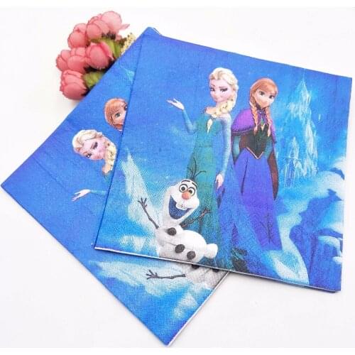 20pcs/set Elsa and Anna Cartoon Theme Party Kids Happy Birthday Decoration Party Supplies Theme Party Favors Set