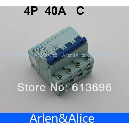 4P 40A 240V/415V Circuit breaker MCB C TYPE 4 Poles