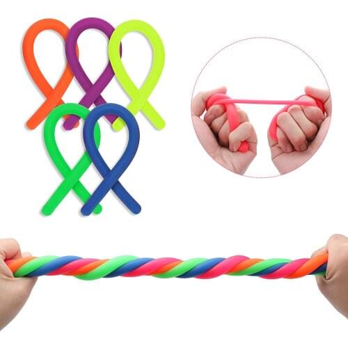 40Pcs Fidget Sensory Toys Set Includes 20 Pcs Marble Fidget Sensory Toys ,15 Pcs Spiky Finger Rings, 5 Pcs Stretchy String