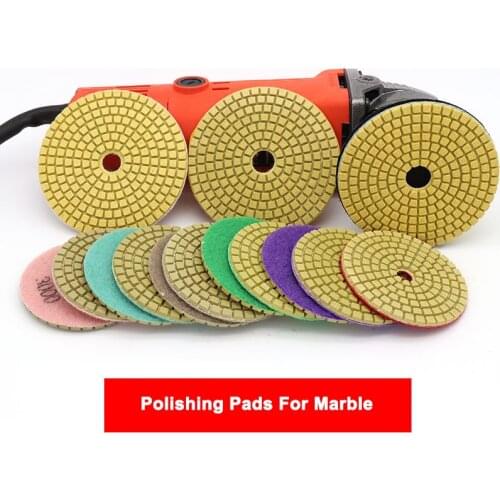 1PCS 3" 80mm 4" 100mm Diamond Polishing Pad Wet Polishing Pads For Granite Marble Grinding Discs 50-3000 Grit