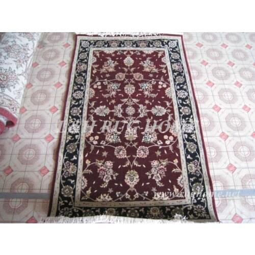 Free shipping 3'X5' 160 Line Persian carpet, Hand knotted persian rug, wool and silk
