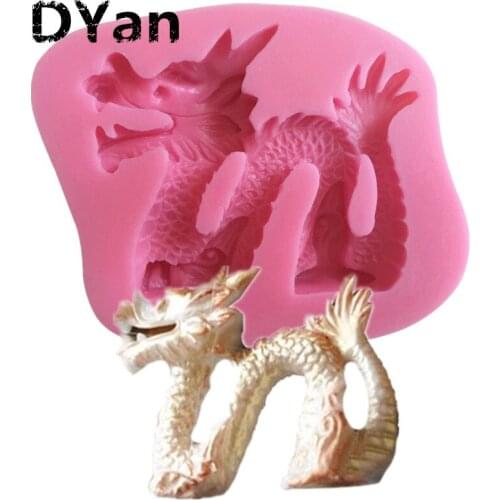 Free Shipping Sugarcraft Dragon Silicone Mold Fondant Mold Cake Decorating Tools Chocolate Gumpaste Mold A1424