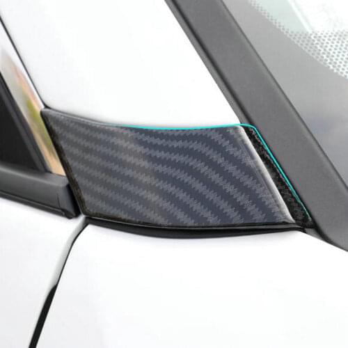 SBTMY Car Window A pillar carbon fibre abs cover trim accessories decoration covers for toyota rav4 rav 4 xa50 50 2019 2020