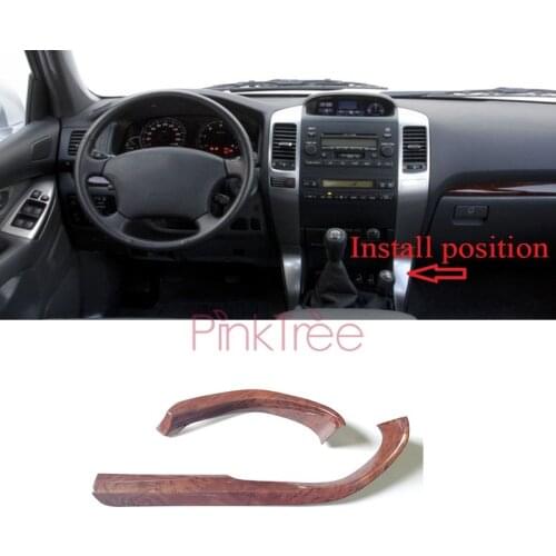 For Toyota Land Cruiser 120 Prado FJ120 2003 -2009 Wooden Color Interior Front Center Control Trim Car Styling Accessories