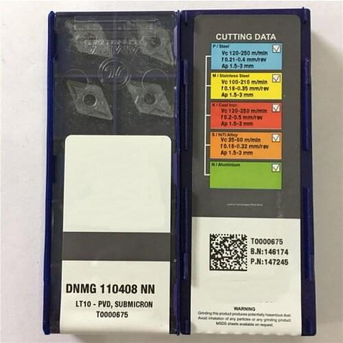 DNMG110408NN LT10 CNC blade carbide insert milling inserts 10pcs/lot DNMG 110408 NN LT10