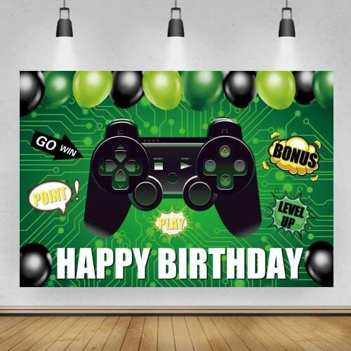 Video Games Themed Party Backdrop Game Room Decoration Background Game Birthday Party Photo Booth Supplies
