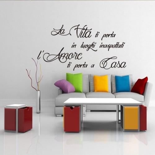 Italian Life Brings You Unexpected Dating Wall Stickers Vinyl Family Carved Wall Stickers for Childrens Room Living Room SP-052