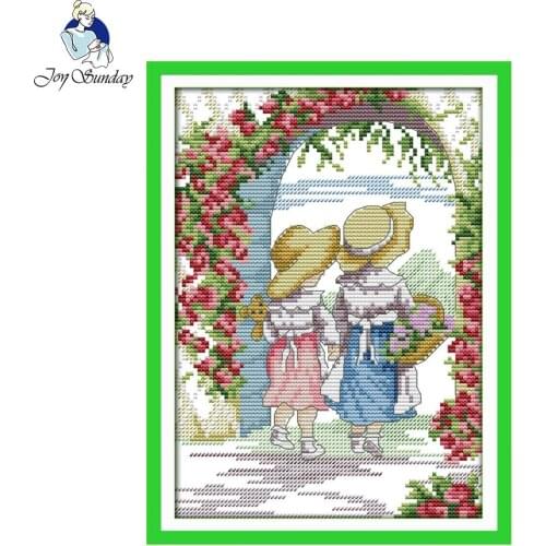 Joy sunday figure style The door of the roses cross stitch patterns alphabet printable for needlecraft supplies