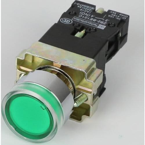 Illuminated button white green red yellow blue XB2-BW3462 BW3361 Start stop switch ZB2-BE101