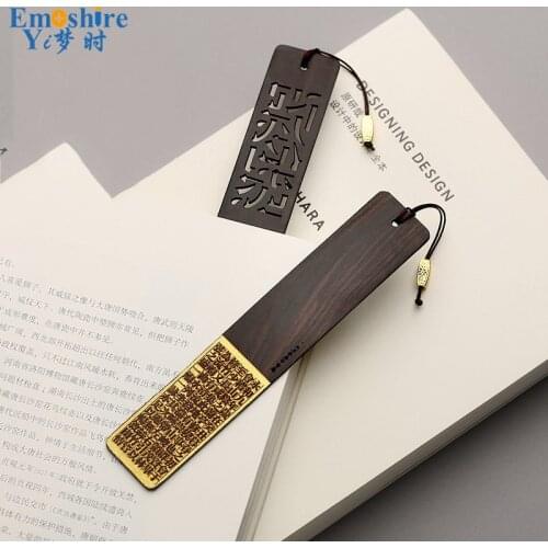 Creative Bookmarks High-end Business Gifts Chinese Style Wood Bookmarks Retro Red Wood Bookmarks Custom Personality LOGO M023