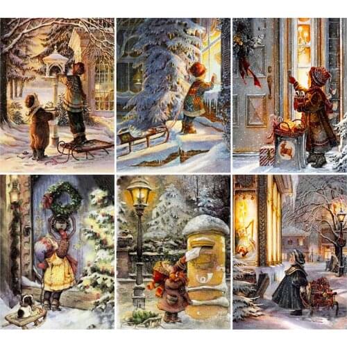 5D DIY Diamond Painting Set Christmas Children Full Square Diamond Embroidery Cartoon Rhinestone Pictures Mosaic Home Decortion