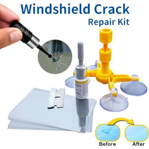 DIY Car Windshield Repair Kit Quick Fix Car Cracked Glass Windscreen Repair Tool Resin Sealer Auto Window Screen Polishing Kit