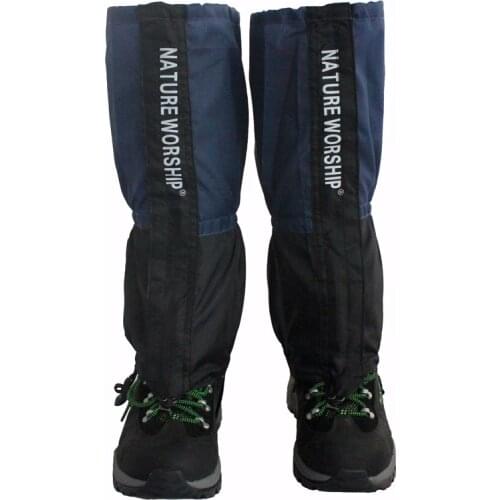 Natrure woship 1 Pair Waterproof Outdoor Hiking Walking Climbing Hunting Snow Legging Gaiters ski gaiters BLUE RED gaiters
