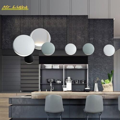 Nordic LED Round Macaron Pendant Lights Lighting LOFT Bedroom Living Room Pendant Lamp Interior Decoration Kitchen Hanging Lamps