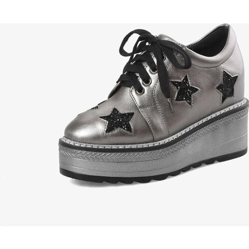 New age season leisure platform high with 2018 students mouth lag in lace-up shoes 1832