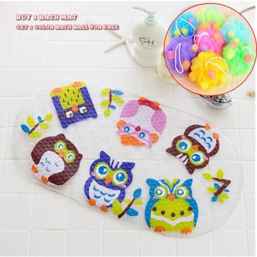 NEW Cute 20/Color Anti-Slip PVC Bathtub Mats Fish Animal With Sucker Kids Bathroom Carpet Shower Bath Mat Soft Massage Pad