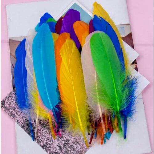 Wholesale DIY Dyed Natural Goose Feather Mix colors For Jewelry Making Crafts Manufacturing Wedding Dress Decoration Accessorie