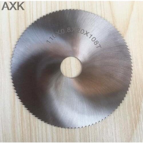 AXK 1pc 110x0.8x20mm 108T HSS steel circular saw blade wood metal cutter HSS Slitting saw blade General purpose saw blade