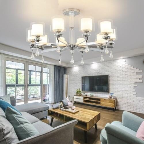 Postmodern simple living room crystal dining room lamp atmosphere high grade light luxury household lamps and lanterns